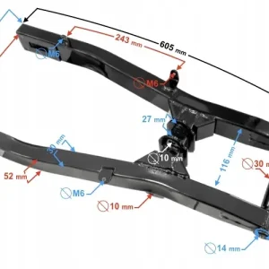 Wahacz tylnego zawieszenia do motoroweru FR 2 Bezpieczna płatność