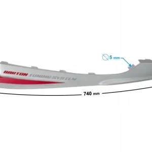 Promocja Obudowa dolna lewa progowa srebrno-czerwona Scalpel