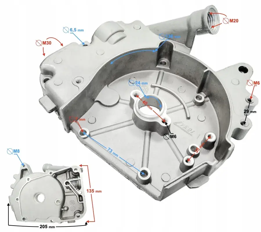 Bezpieczna płatność Pokrywa silnika SKUTER 50 4T WLEWU OLEJU