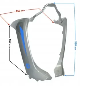 Wyprzedaż Obudowa dolna przednia srebrno-niebieska Scalpel 50