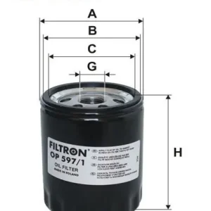 Filtr oleju Filtron OP 597/1 Rabat