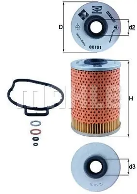 Tani Filtr oleju Knecht OX 151D