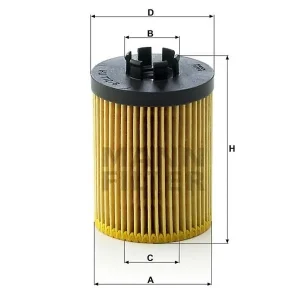 Popularny Filtr oleju Mann HU 712/8 X