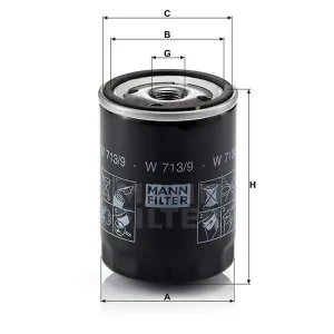 Filtr oleju Mann W 713/9 Zamów teraz