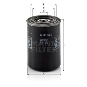 Wyprzedaż Filtr oleju Mann W 816/80
