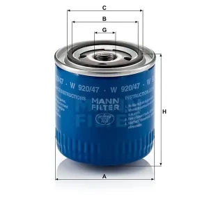 Szybka dostawa Filtr oleju Mann W 920/47