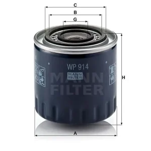 Filtr oleju Mann WP 914 Popularny