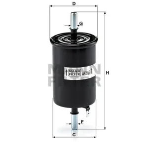 Autentyczny Filtr paliwa Mann WK 55/2