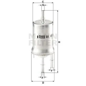 Oferta Filtr paliwa Mann WK 69