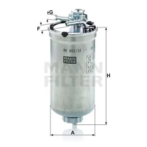 Tani Filtr paliwa Mann WK 853/12